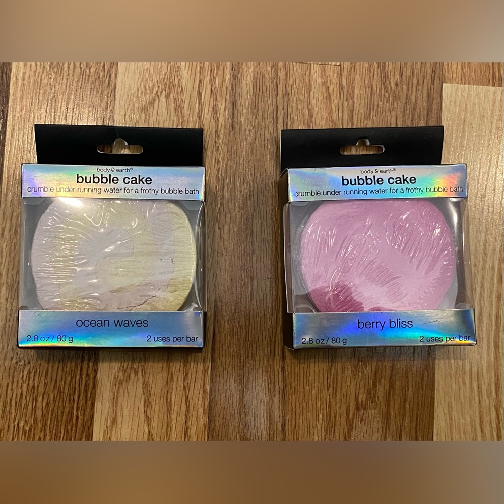 Body & Earth Bubble Cake Set - Ocean Waves and Berry Bliss
